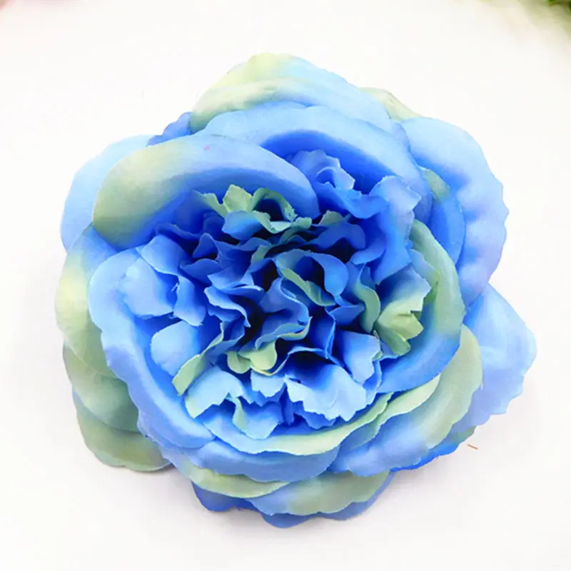 5 шт.(12 см/а) Имитация искусственных шелковых цветочных головок/украшение дома и сада DIY свадебный венок коробка фон - Цвет: blue