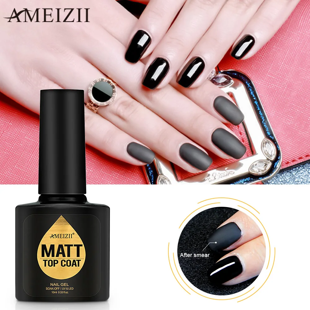 AMEIZII Gel Nail Polish Matte Top Coat Nail Art Uv Gel For Nail Manicure Easy Cleaning Gel Varnish