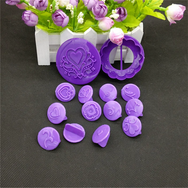 Форма сердца помадные формы 14 шт./лот DIY 3D печенья для торта украшения