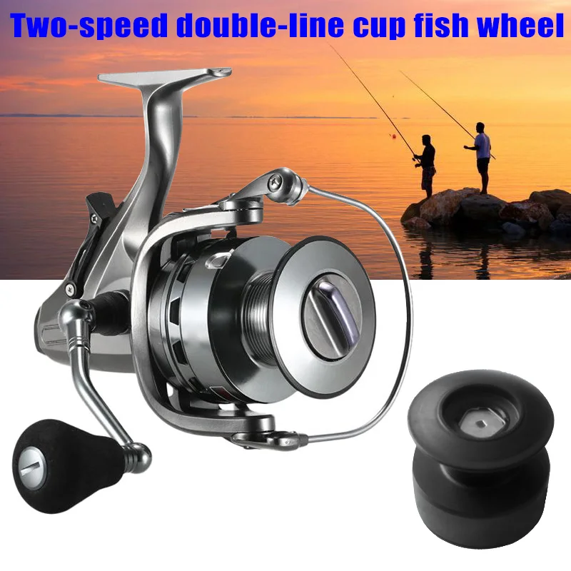 

One Set Two Speed Dual Braking Fishing Line Wheel Reel Bearings Carp Wheels ASD88