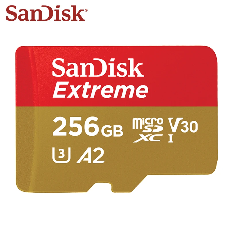 Лучший SanDisk Micro SD карты 128 ГБ A2 карты памяти Extreme 256 ГБ Micro SD UHS I TF карты U3 V30 64 ГБ Поддержка 4 К для Бесплатная доставка