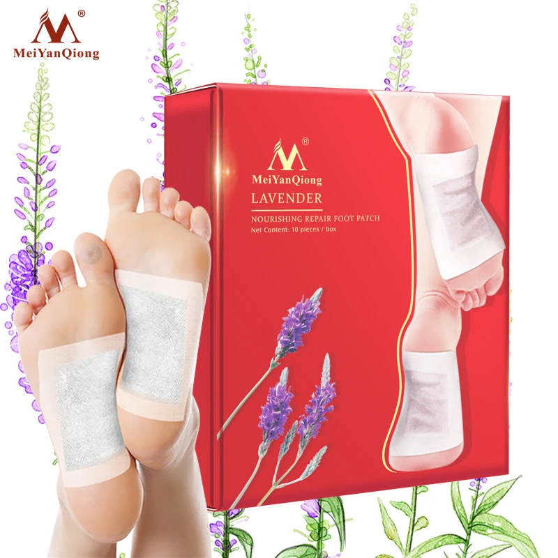 20pcs (10pcs Patches+10pcs Adhesives) MeiYanQiong Lavender Detox Foot Patches Pads Slimming body foot Patches 10 pcs pineapple embroidered patches