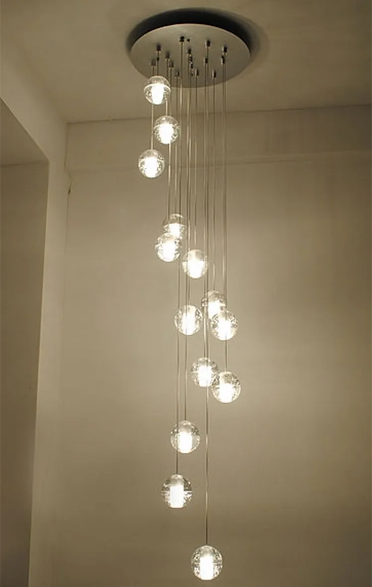 Aliexpress.com : buy stairway 14 18 pcs led crysta ball pendant ...