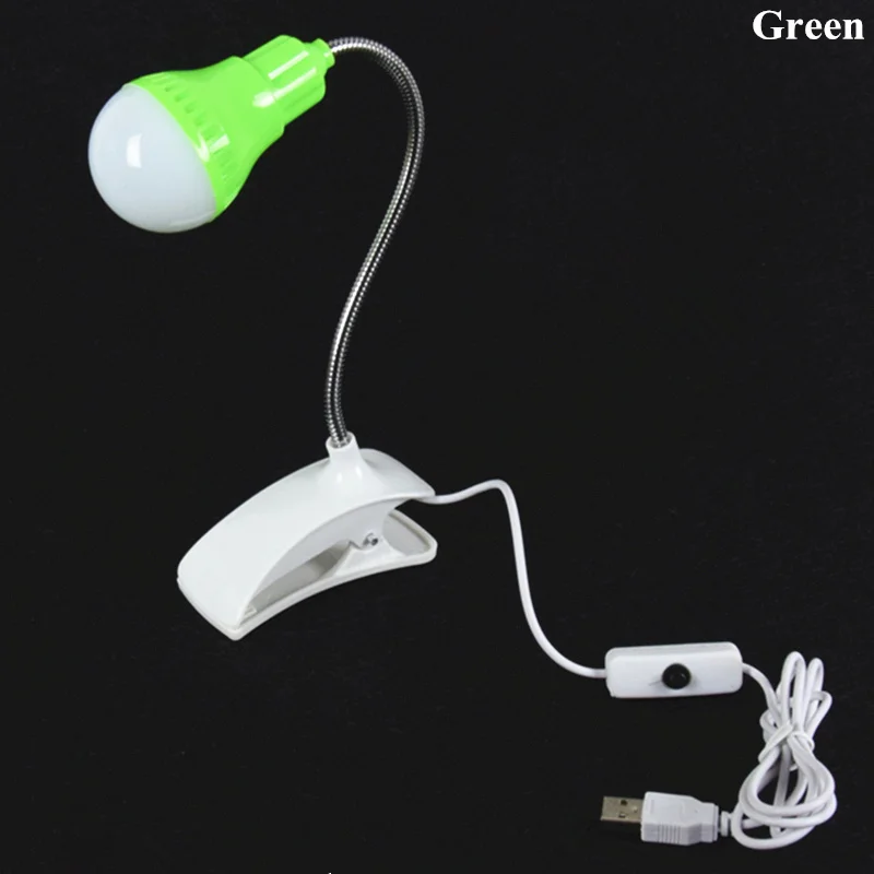 AIFENG настольная лампа портативный светодиодный настольный светильник для чтения с зажимом гибкий шланг с питанием от USB ночной Светильник для детей лампы для офисного стола - Цвет корпуса: Green