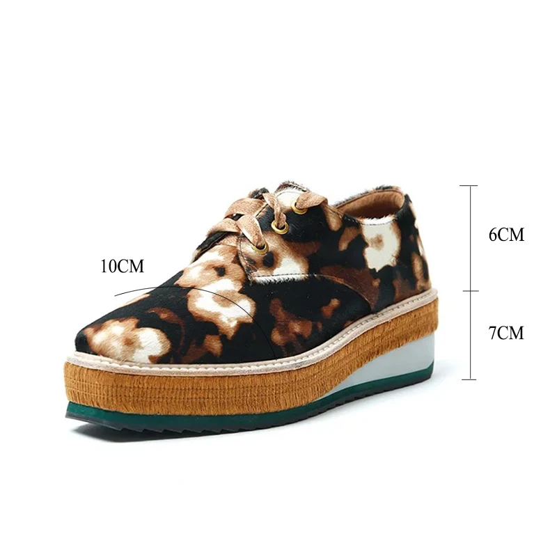 Ugi Véritable Derbies Blanc apricot Creepers Pour Chaussures Printemps Cuir Femmes Automne Plate Dames En Camouflage forme pfpwrq7S
