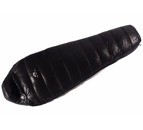 LMR 2500 г белый гусиный пух наполнение зимнее использование водонепроницаемый теплый удобный Кемпинг спальный мешок Saco De Dormir ленивый мешок - Цвет: Black L 2500g Fill