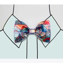 Новинка; ; модные мужские мужской цвет печати барокко гот Жених best man свадебное хост ведущий Банкетный галстук-бабочка проверьте