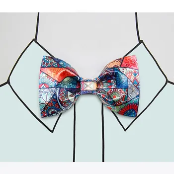 

New Free Shipping fashion men's male color print baroque goth original groom best man wedding host emcee banquet bow tie check