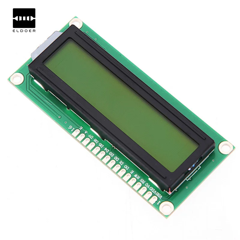 

Electronic Circuit Board Liquid Crystal 1602 16x2 Character HD44780 Controller LCM LCD Display Module Yellow Backlight