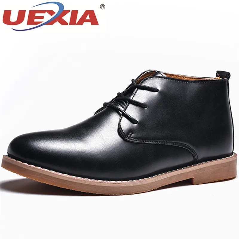 

UEXIA New Arrival Luxury Brand Man Comfortable Shoes Male Leather Men's Cowboy Western Martin Chelsea Ankle Boots Shoes Business