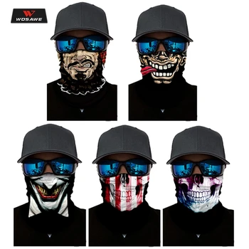 

WOSAWE Motorcycle Face Mask Moto Balaclava Skull Mask Motor Scarf Halloween Panuelos Para Moto Face Shield Neck Warmer headwear
