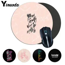 Citações Motivacionais Yinuoda padrão Palavra em mármore rosa Suave Jogo Mousepad gamer Jogo Do Rato de Borracha Pad Única Almofada de Mesa(China)