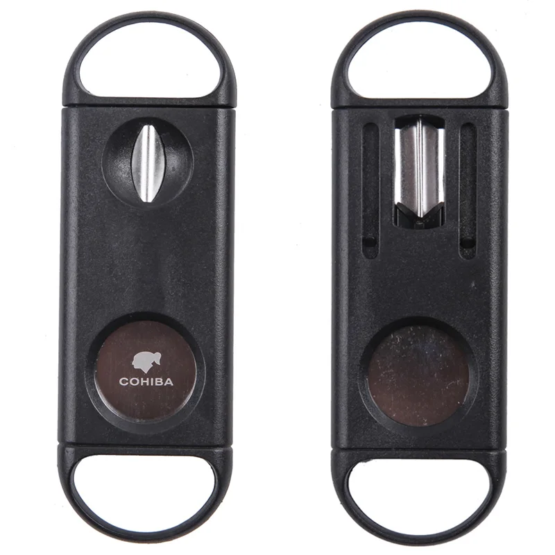 Новинка 1 шт. Cohiba Cigar V-Cut Cigar Cutter из нержавеющей стали черная машинка для стрижки сигар аксессуары для сигар