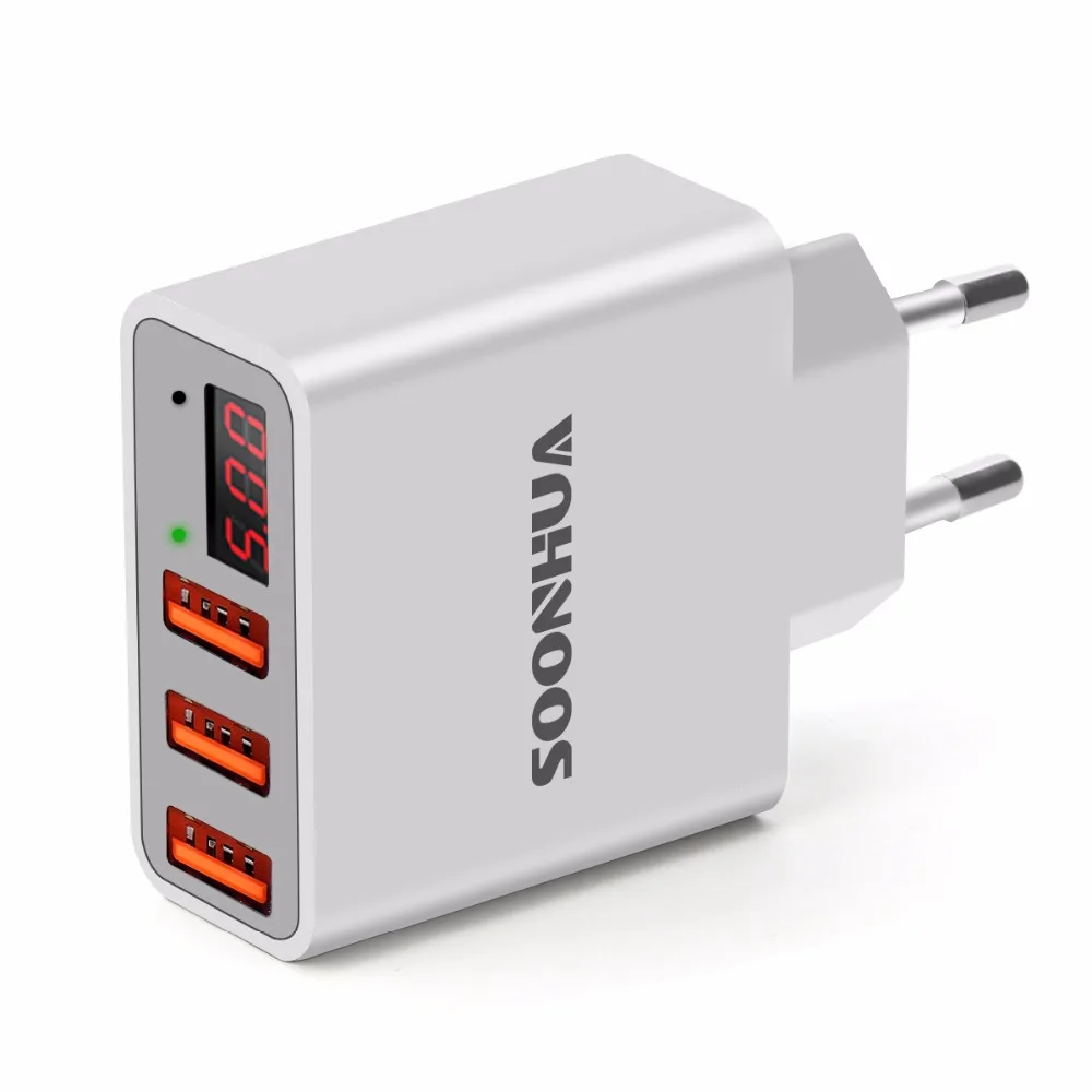 Зарядное устройство SOONHUA для быстрой зарядки 3 USB порта 5 В/3 4 А|Зарядные