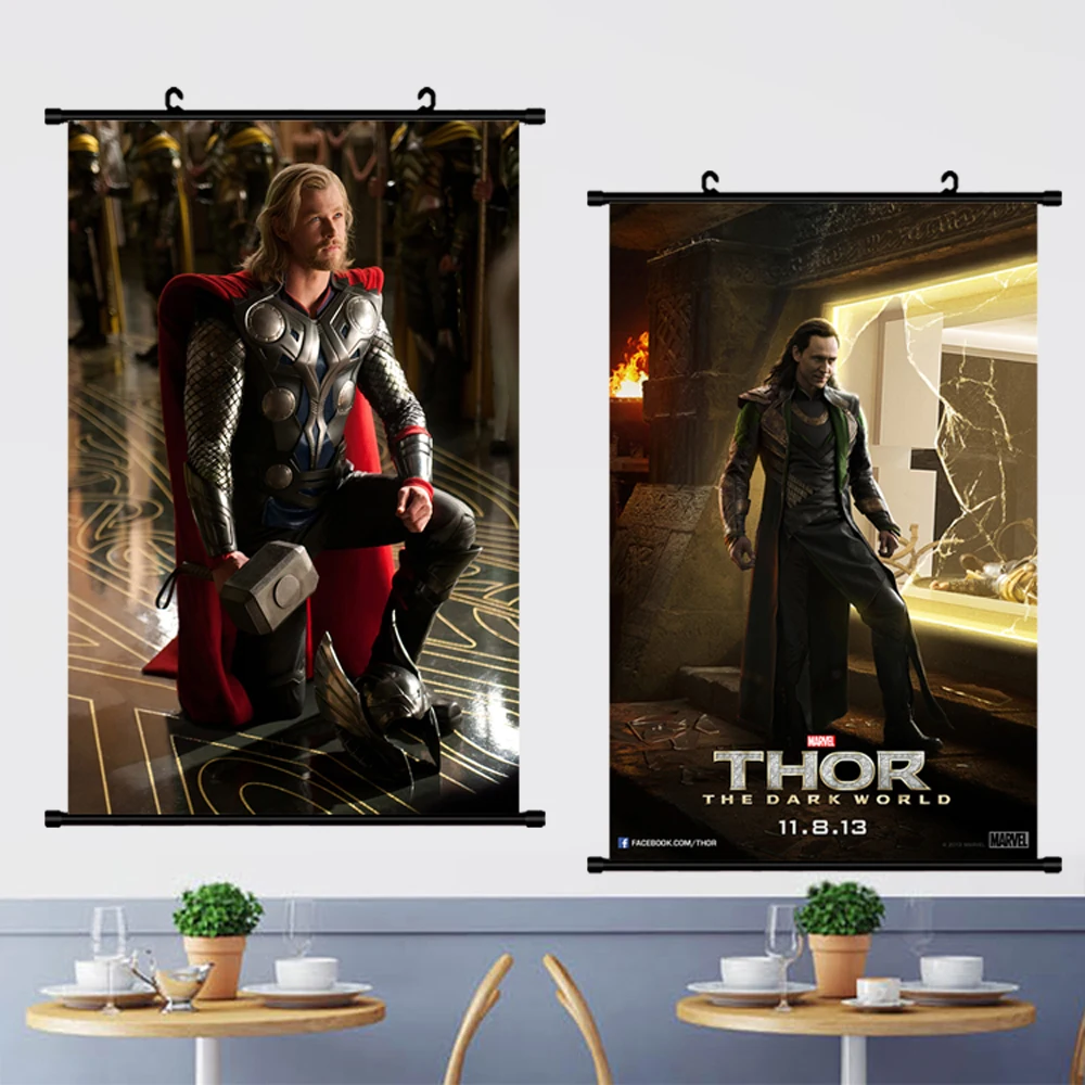 

Loki Poster Avengers Thor Movie Poster Marvel Canvas Painting Wall Art Posters Wall Picture Scroll Painting