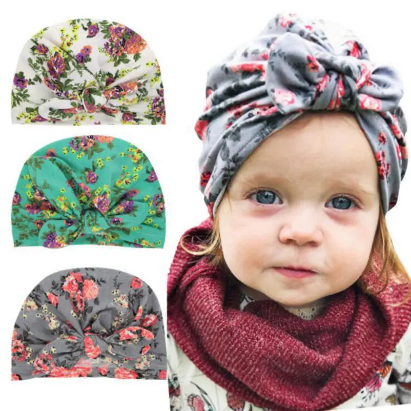 

New Baby Hat for Girls Spring Autumn Kids Sleep Cap Photography Props Elastic Child Beanie Turban Hat Newborn Accessories H132D