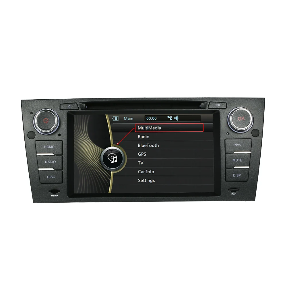 

7" Touch Screen 2 Din Car DVD Player GPS Navigation in Dash Car Radio PC Stereo Head Unit for BMW E90/E91/E92/E93 Free Map