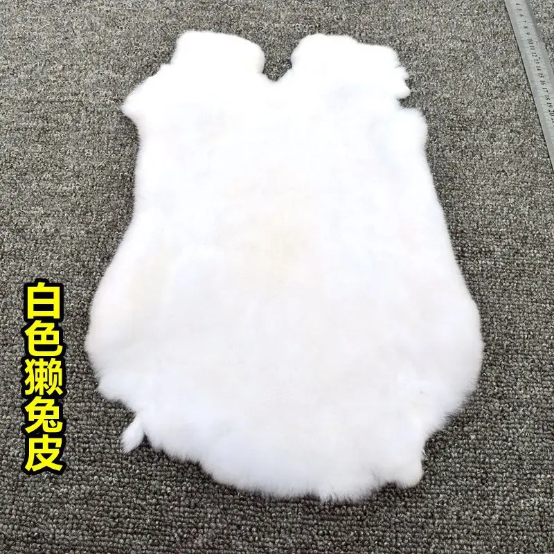 

22cm*32cm white pelt genuine rex rabbit fur raw material clothing accessories wholesale original rabbit real leather fur WLC1901