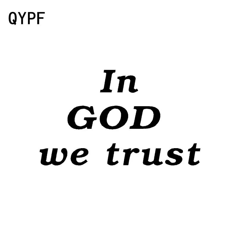 

QYPF 16cm*9.5cm In GOD We Trust Religious Christian Motorcycles Car Styling Reflective Vinyl Decal Car Sticker C15-1715