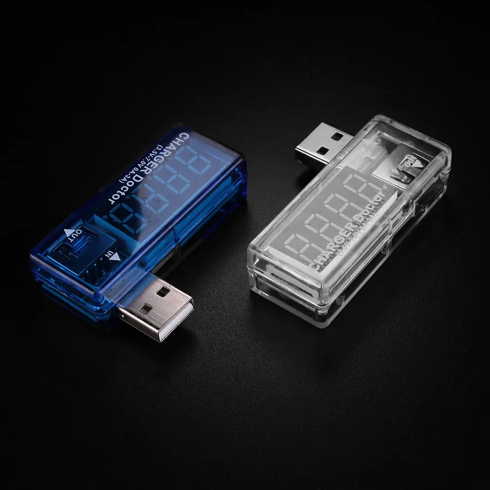 

L-Shaped LED Display USB Volt Voltage Current Meter Charger Power Bank Tester