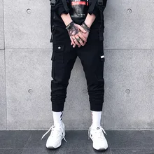 Хип-хоп модные армейские штаны Карго карманы Свободные Kanye West TrousersFull Длина стиль сафари Pantalon Hombre