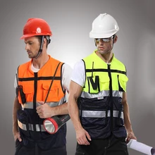 Two tone инструмент жилет мульти карманы безопасности светоотражающий жилет