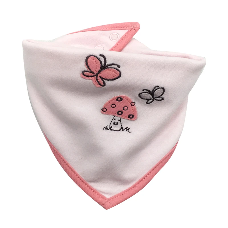 

Baby bibs Cartoon triangle double layers 100%Cotton Fit 0-3 Years baby girl boy baberos newborn bibs Baby Stuff
