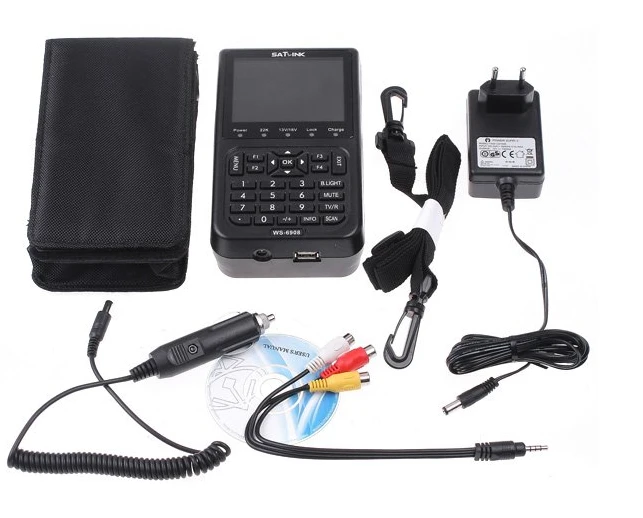 [Подлинный] спутниковый ТВ ресивер SATLINK WS 6908 FTA цифровой сигнал Finder ЖК экран 3 5