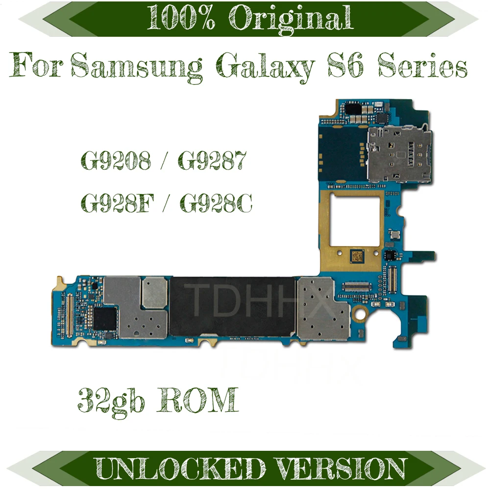 Европейская версия для samsung Galaxy S6 edge G9208 G9287 G928F G928C материнская плата оригинальная разблокированная материнская плата с чипами IMEI Android OS