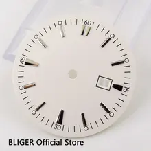 34,8 мм Bliger белый окно с датой набора подходит mingzhzu 2813 4813 MIYOTA 8215 821A автоматический механизм Мужские часы циферблат D39