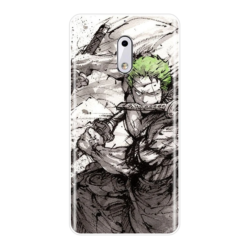 ТПУ чехол для телефона Nokia 1 2 3 5 6 8 мягкий силиконовый цельный Luffy Ace Zoro японский