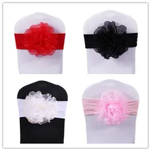 Фигурка скамейки лента/органза стул пояса/Подвязка из спандекса для стула 100 шт