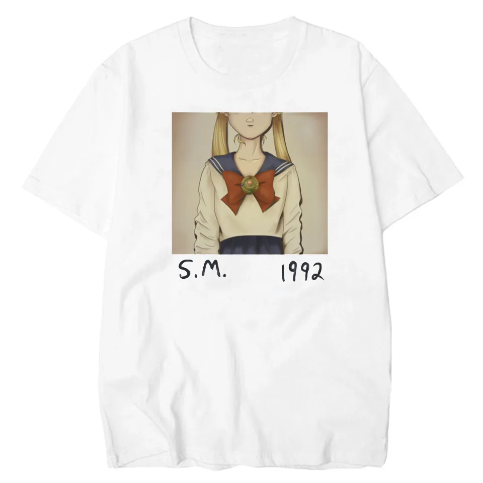 

Sailor Moon T-shirt Women Cartoon Funny Funny T Shirts Anime Basic Harajuku Shirt White Tshirt Kawaii Tops Dropshipping