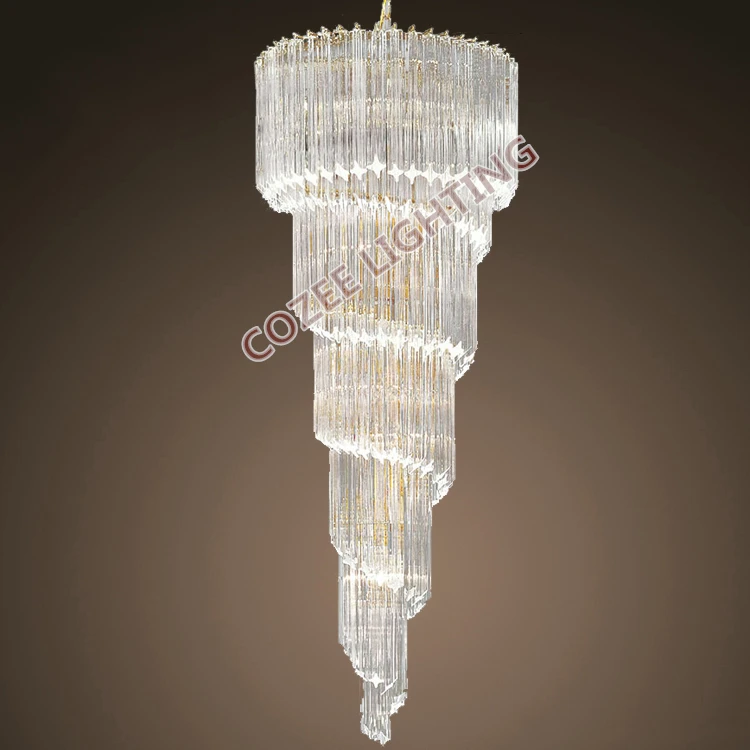 Modern Murano Glass Prism Chandelier Lighting Luxury Staircase Chandeliers Hanging Light Fixtures for Living Dining Room Decor | Лампы и