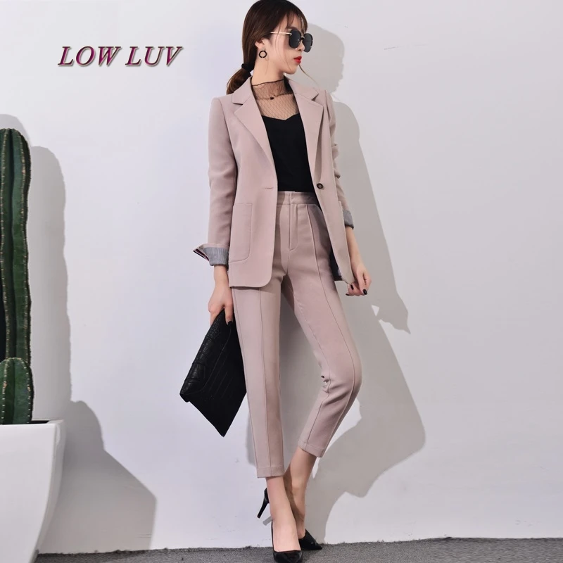 Image 2017 New Pant Suits Costumes for Women Office Business Suits Formal Work Wear Sets Uniform Styles Elegant Pantsuit  zh013