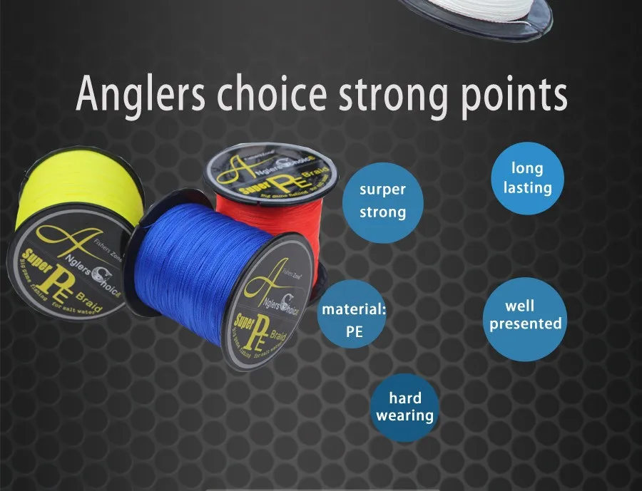 Anglers Choice Japanese100% PE Braided Fishing line 300m Multifilament Fishing lines 40lb 80lb100lb Best Fishing Line 330 yards