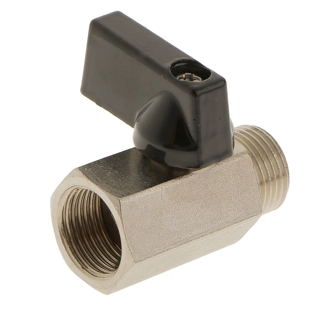 F X M 3/8 NPT Brass Ball Valve Sand Blast Surface  Flow Control Switch