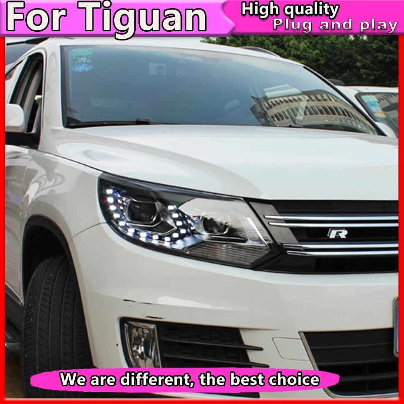 Автомобильный Стайлинг для VW 2013 2016 Tiguan фары Новый светодиодный ная фара DRL линза