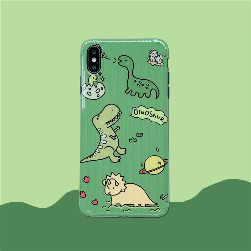 

Lovely Dinosaue Phone Case for Iphone 6/6S Plus Xr X Xs Max NEW Trunk Design Glossy TPU Soft IMD Cover for Iphone 7 8 Plus Case
