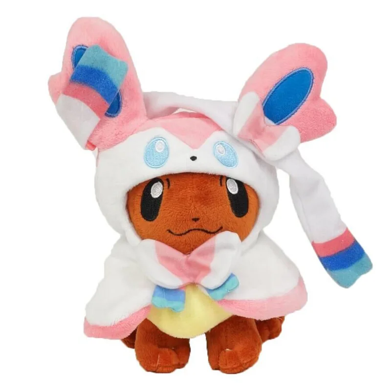20 см 8 дюймов Аниме мультфильм Eevee пончо Umbreon Espeon Jolteon Vaporeon Sylveon flameon плюшевые куклы