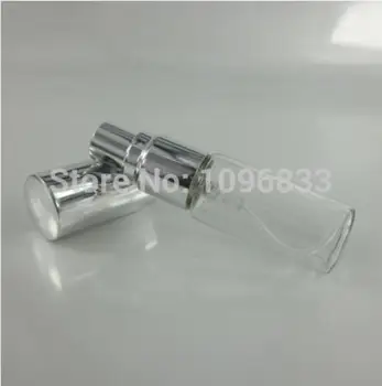 

5ML 5CC Glass Atomizer, Glass Spray Bottle Silver Cap, Parfum Vial, Cosmetic Sample Bottle, Glass Perfume Bottle, 100pcs/Lot