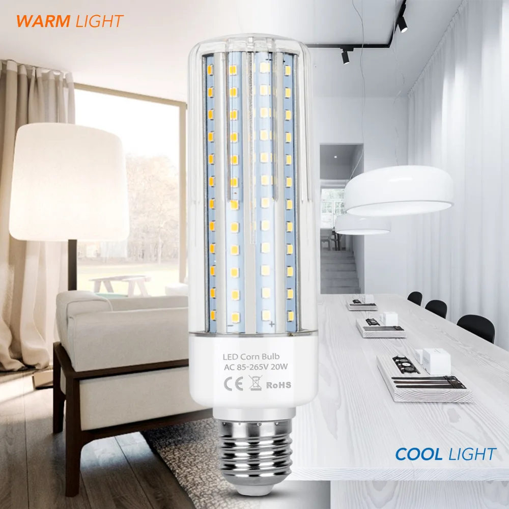 

Led Light Bulb E27 Lamp Corn Light E14 Lampada Led 2835 SMD No Flicker Led Lamps 5W 10W 15W 20W Energy Saving Ampoule AC85-265V