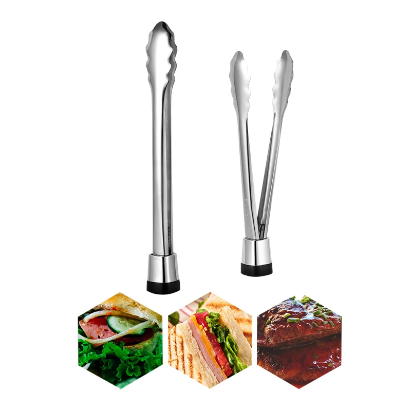 

Stainless Steel Barbecue Tongs Non-Stick Food Clip Bread Clamp Kitchen Cook Gadgets Bakeware BBQ Tools Baking Accessories