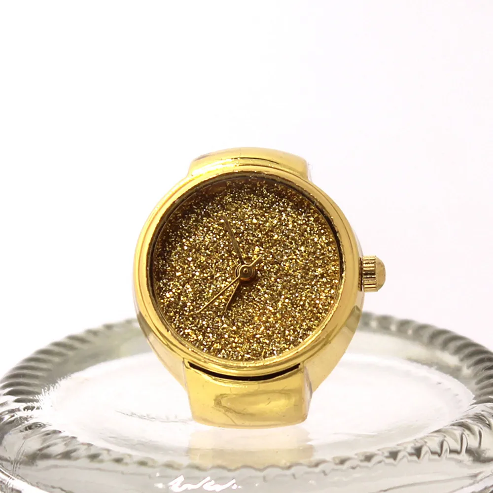 

Dial Quartz Analog Watch Creative Steel Cool Elastic Quartz Finger Ring Watch