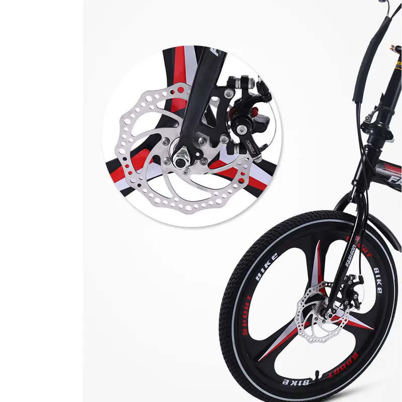 16/20 inch Folding Bicycle Ultra Light Portable One Wheel Shifting Shock Absorber Mini Bike Adult Student