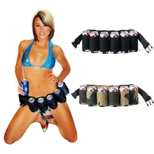 Пиво кобура пояса напиток Сода может бутылка мешок 6 упак. холст кобура черный камуфляж для вечерние праздники на открытом Кемпинг напитков