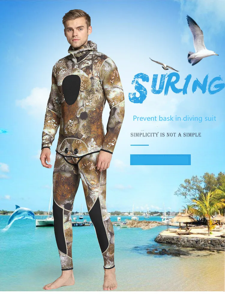 Профессиональный неопреновый гидрокостюм 3 мм, полный корпус для мужчин, подводное погружение, серфинг для подводного плавания для