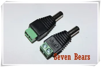 

DC 12V Led 10pcs/lot Strip Connector, power adapter to led single color strip Male Connector wire Rohs one year warranty