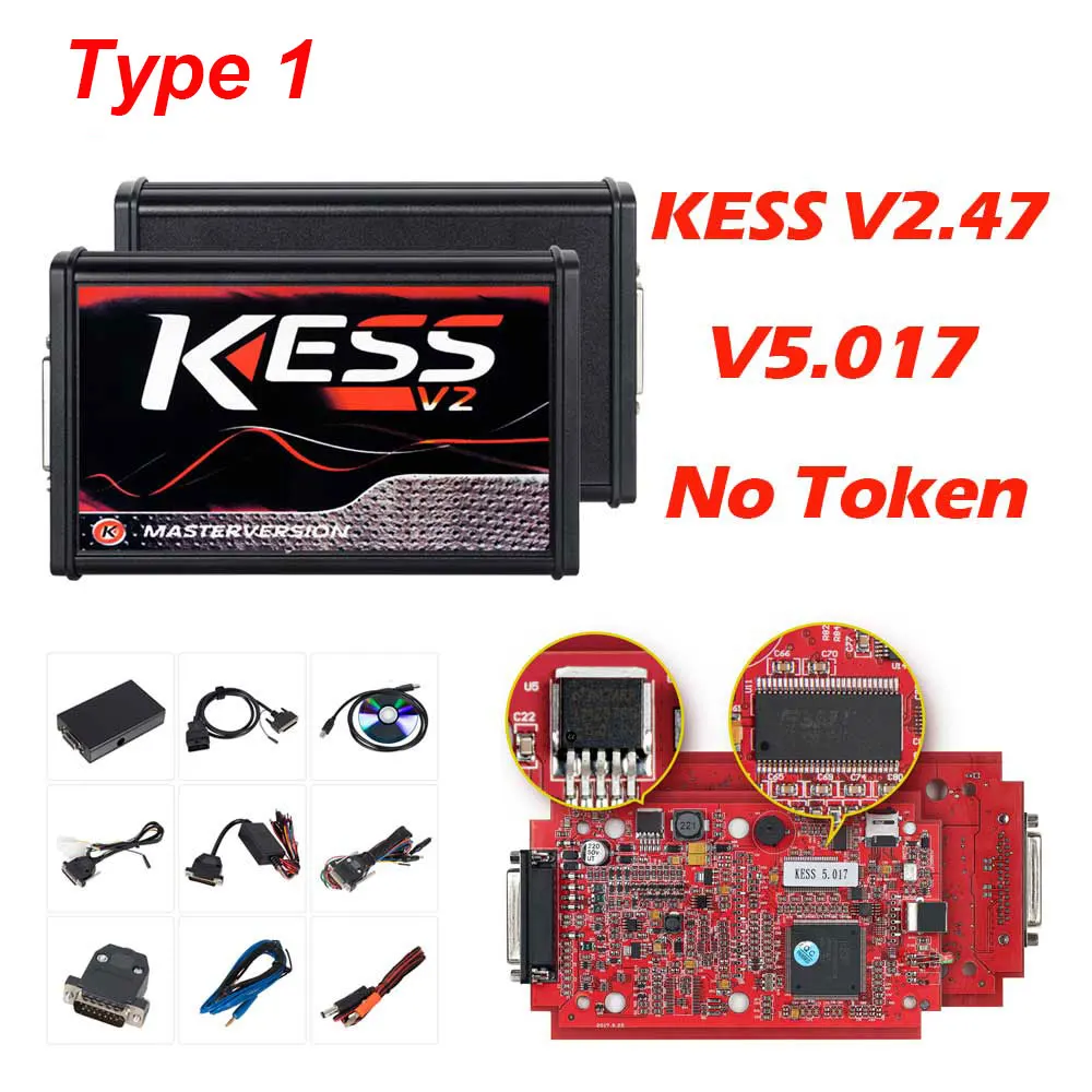 Онлайн Kess V2.47 ЕС красный Kess V5.017 OBD2 менеджер Тюнинг Комплект KTAG V7.020 Kess V2 5,017 BDM Рамка K-TAG 7,020 ECU программист - Цвет: Type 1 kess V2.47