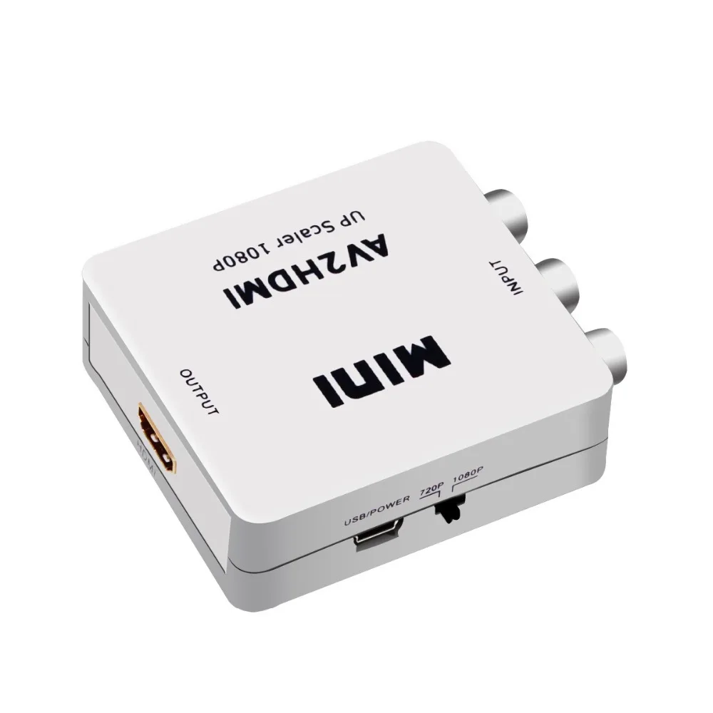 HDMI в AV 1080P HDMI интерфейс HDMI в RCA 1080P AV2HDMI Мини AV в HDMI конвертер сигнала мини HD видео конвертер коробка